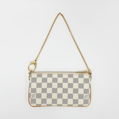Louis Vuitton Pochette Mirror MM Damier Azur Pouch Mini Bag