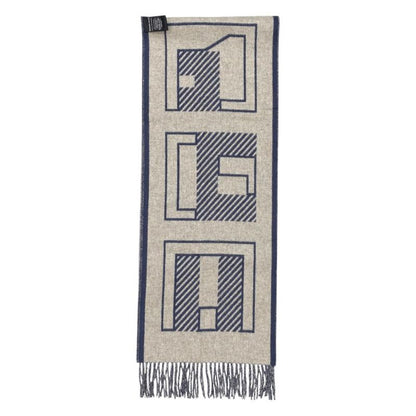 Hermes Scarf Eau Carre 03 Cashmere Beige Navy