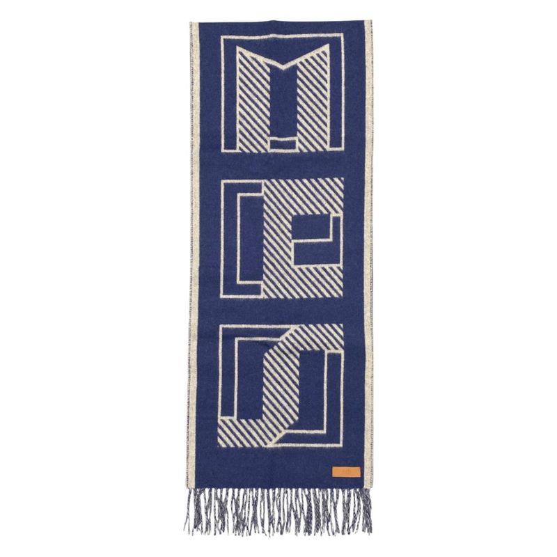 Hermes Scarf Eau Carre 03 Cashmere Beige Navy