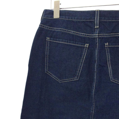 Gucci Denim Skirt Tight Long Side Slit 38 Blue