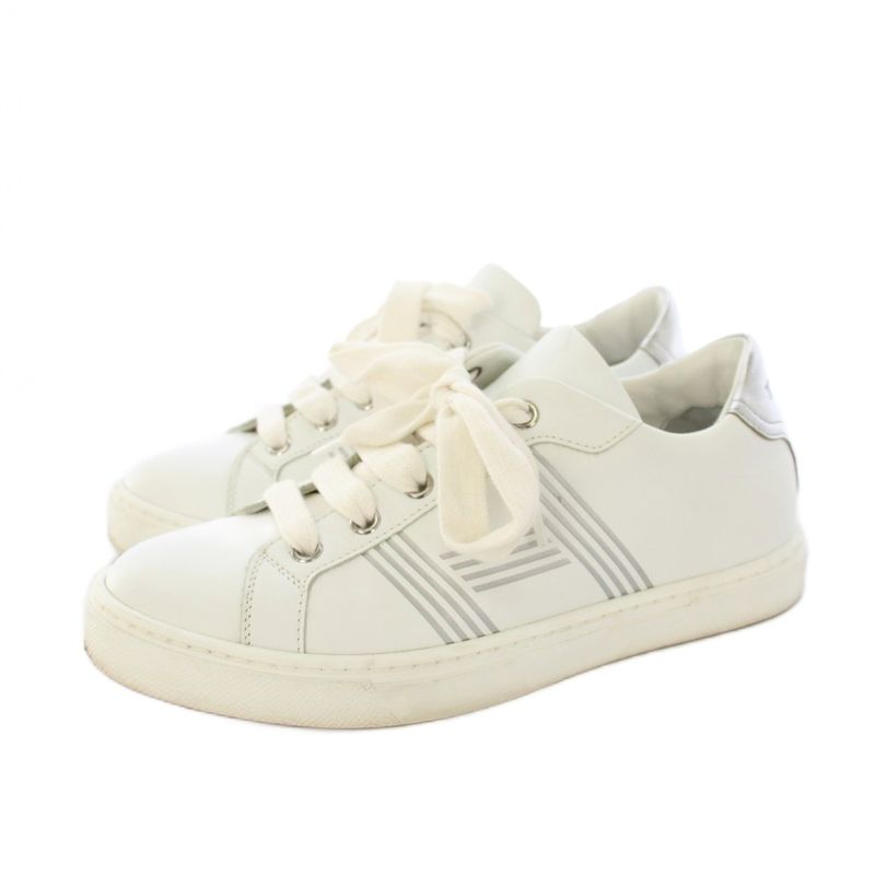 Hermes Avantage Sneakers Leather 35.5 White