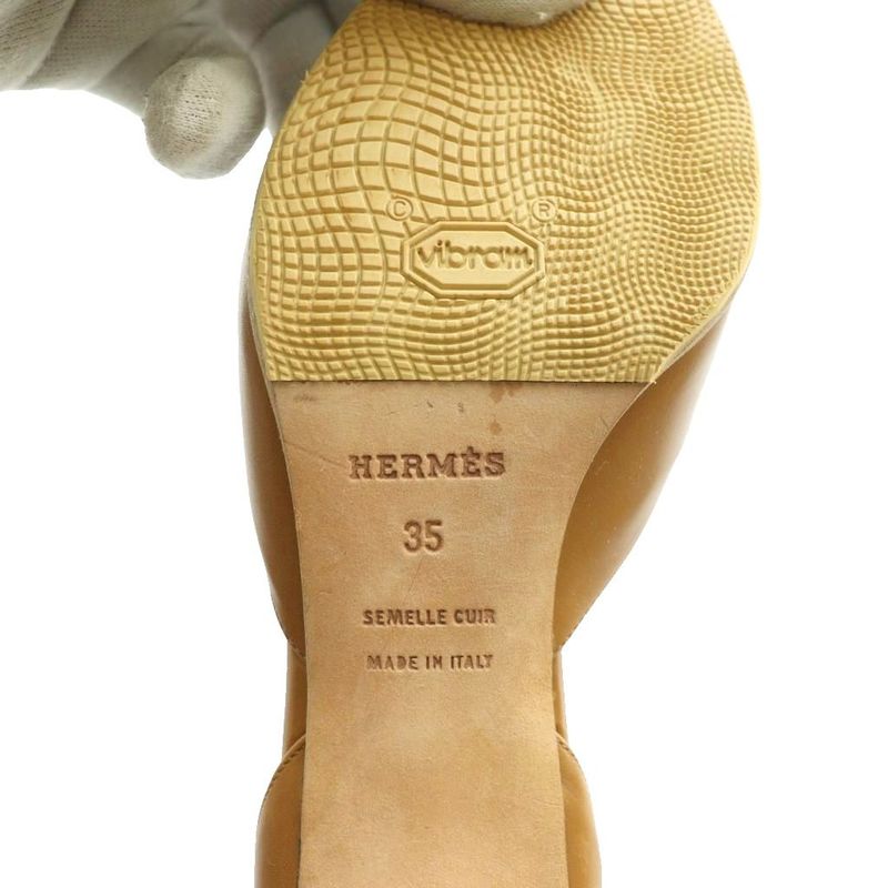 Hermes Ankle Strap Sandals Brown SS OS
