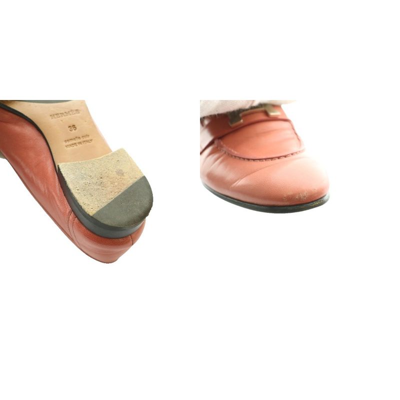 Hermes Moccasins Paris Constance Loafers 36 Pink SS OS