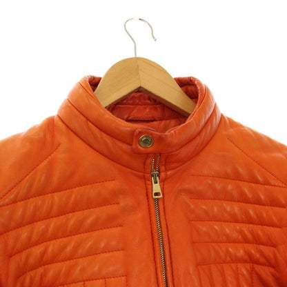 Gucci Era Single Rider Jacket Leather 46 Orange