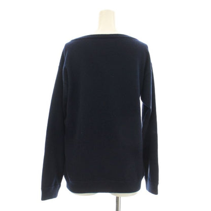 Chanel Knit Sweater Cashmere Lion Motif Embroidery CC Logo Long Sleeve 36
