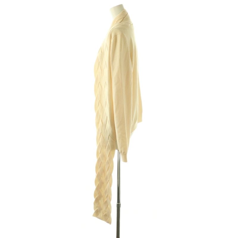 Loewe Wool Knit Cardigan S Yellow Beige