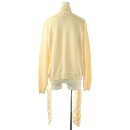 Loewe Wool Knit Cardigan S Yellow Beige