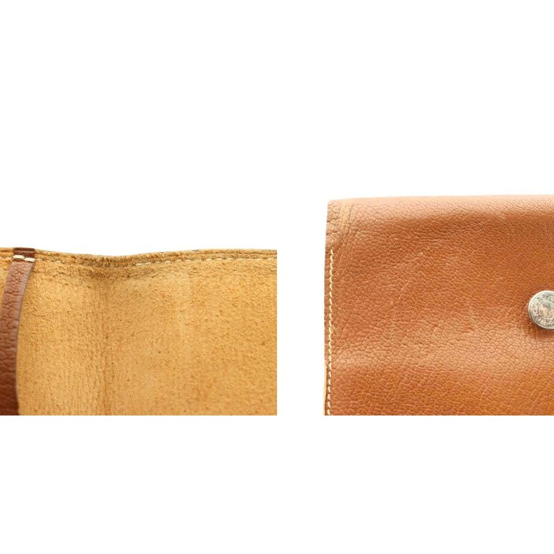 Hermes Leather Book Cover with Button Brown SS OS