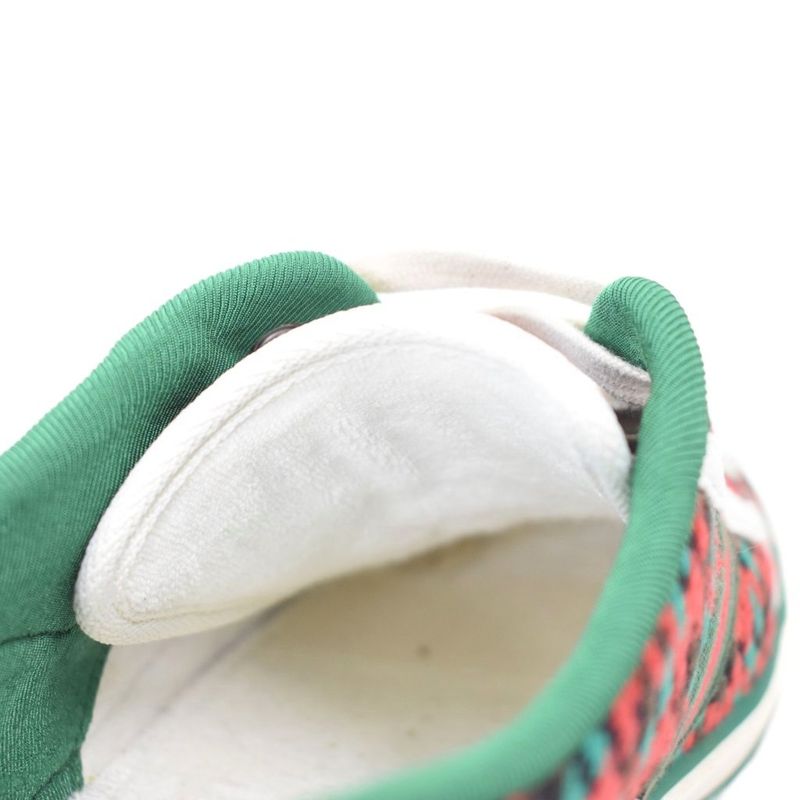 Gucci Tennis GG Logo Sherry Line Houndstooth Knit Canvas Low Cut Sneakers