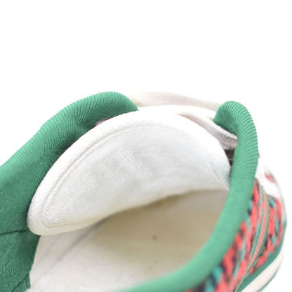 Gucci Tennis GG Logo Sherry Line Houndstooth Knit Canvas Low Cut Sneakers