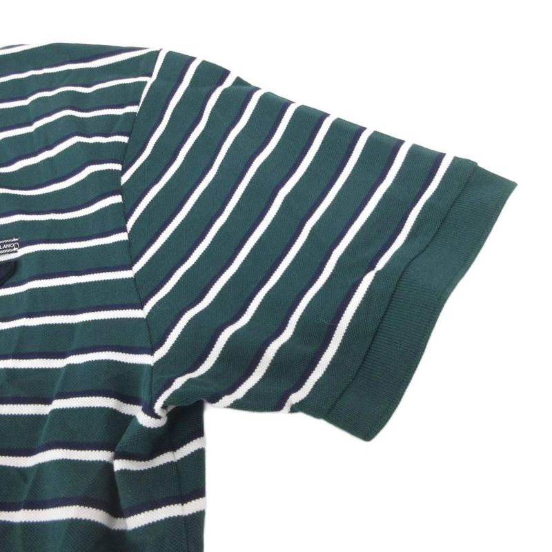 Prada Cropped Polo Shirt Cotton Pique Short Sleeve Border Triangle Logo Patch