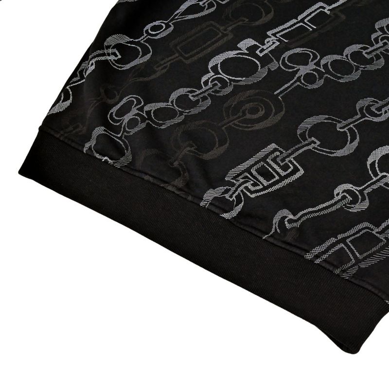 Hermes Sweatshirt Re Boucles Cotton Black 34 Long Sleeve Flat