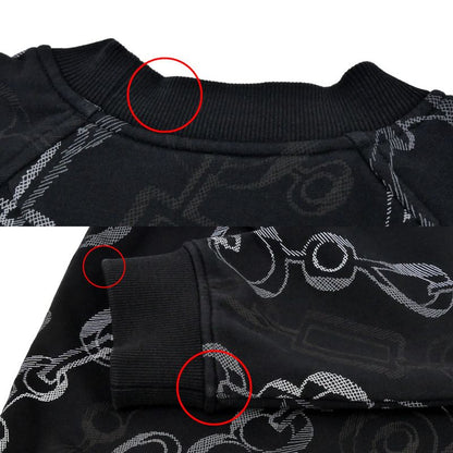 Hermes Sweatshirt Re Boucles Cotton Black 34 Long Sleeve Flat