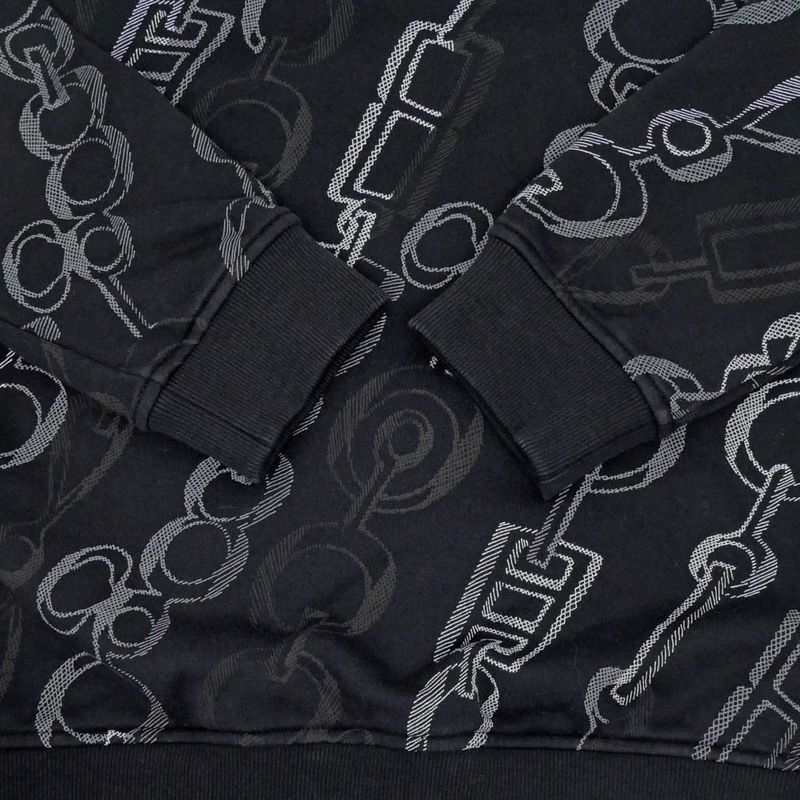 Hermes Sweatshirt Re Boucles Cotton Black 34 Long Sleeve Flat