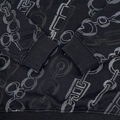 Hermes Sweatshirt Re Boucles Cotton Black 34 Long Sleeve Flat
