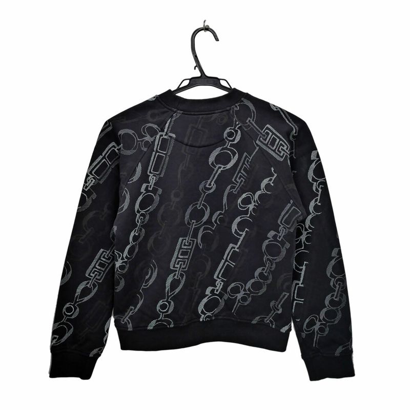 Hermes Sweatshirt Re Boucles Cotton Black 34 Long Sleeve Flat
