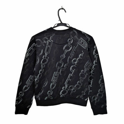 Hermes Sweatshirt Re Boucles Cotton Black 34 Long Sleeve Flat