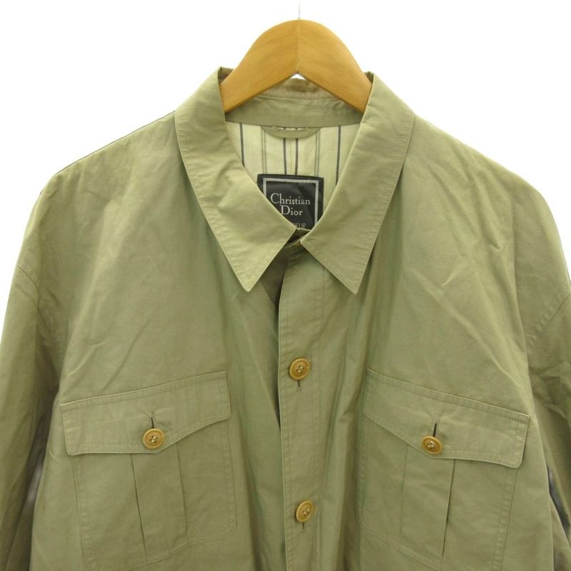 Dior Monsieur Vintage Stainless Steel Coat Spring Lining Stripe Mid