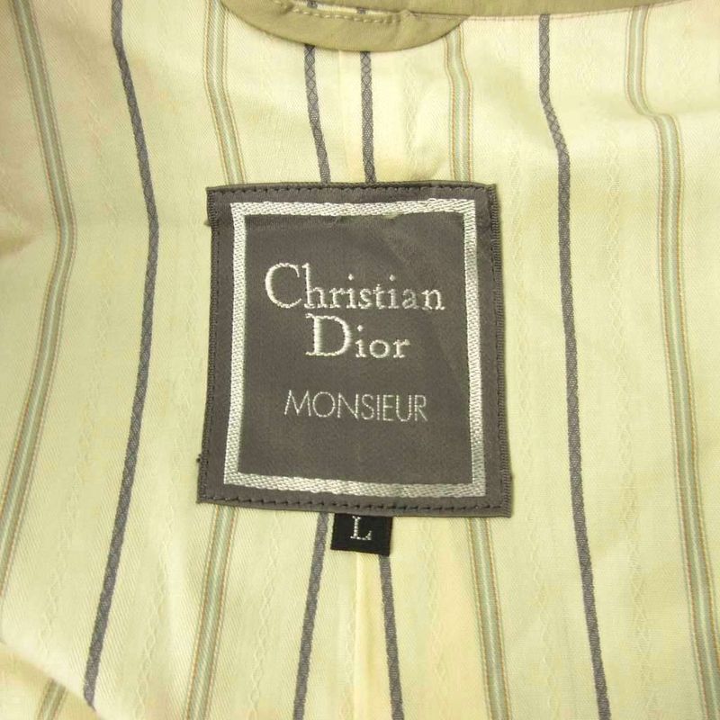 Dior Monsieur Vintage Stainless Steel Coat Spring Lining Stripe Mid
