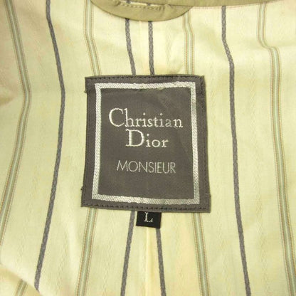 Dior Monsieur Vintage Stainless Steel Coat Spring Lining Stripe Mid