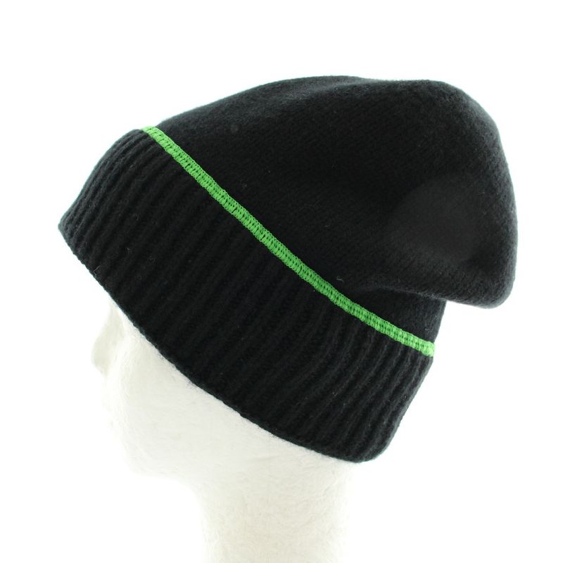 Bottega Veneta Hat Knit Cap Beanie Wool Cashmere Blend M Black Green