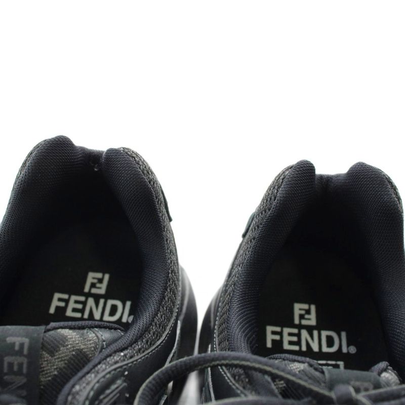 Fendi Faster Trainers Sneakers Leather Mesh Low Cut FF Logo 7