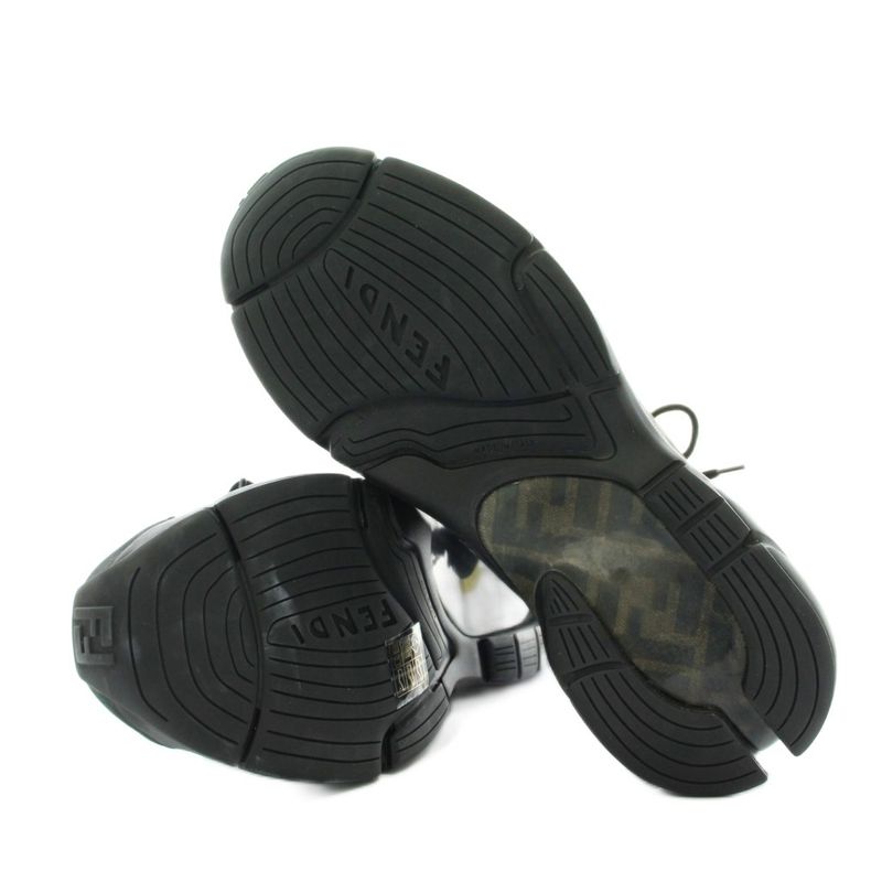 Fendi Faster Trainers Sneakers Leather Mesh Low Cut FF Logo 7