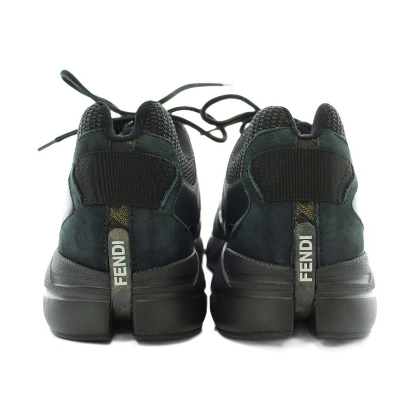 Fendi Faster Trainers Sneakers Leather Mesh Low Cut FF Logo 7