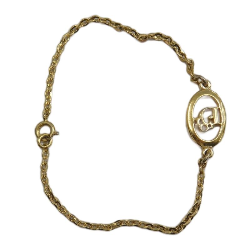 Dior Bracelet Bangle Logo Gold