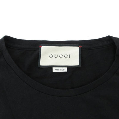 Gucci Tonal Logo Tee T-Shirt Short Sleeve Crew Neck Front Print L Black