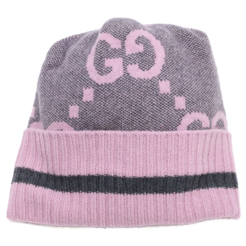 Gucci GG Logo Cashmere Knit Hat M 57