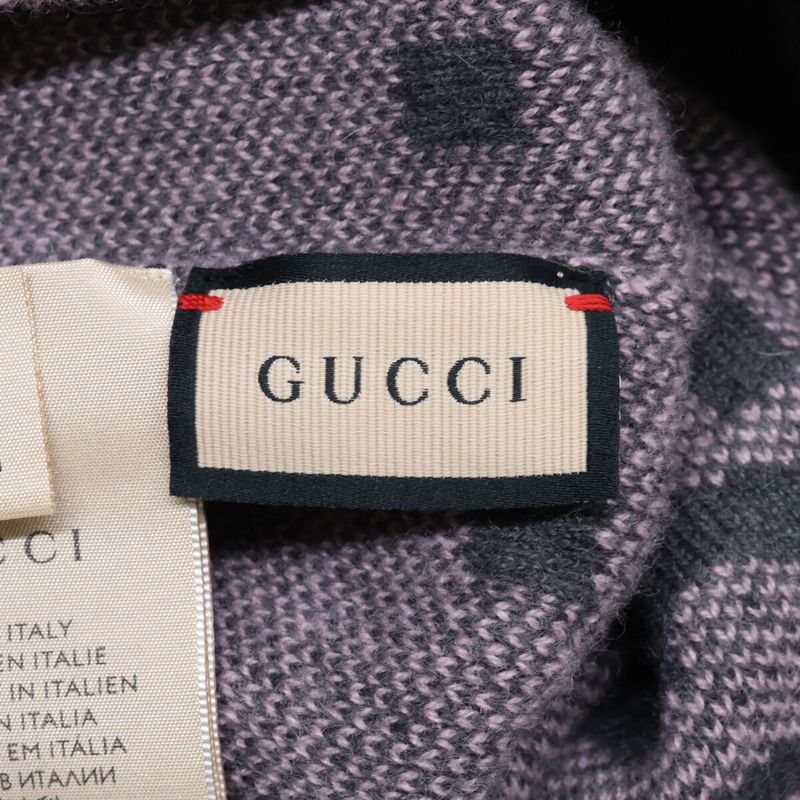 Gucci GG Logo Cashmere Knit Hat M 57