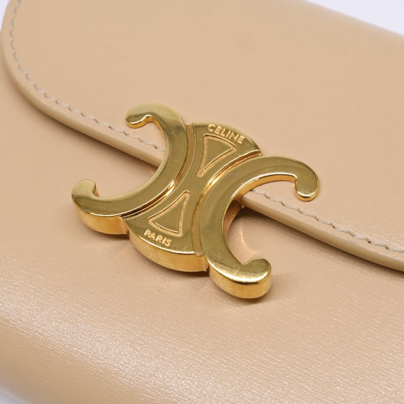 Celine Small Flap Wallet Triomphe Shiny Calfskin