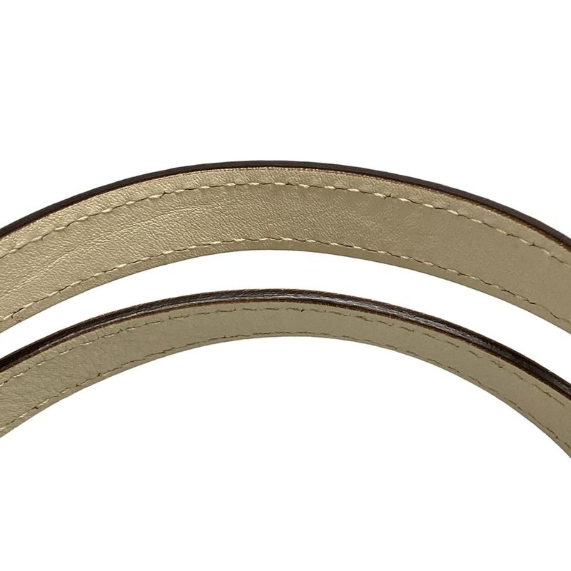 Gucci Tote GG Pattern Beige Dark Brown White Leather