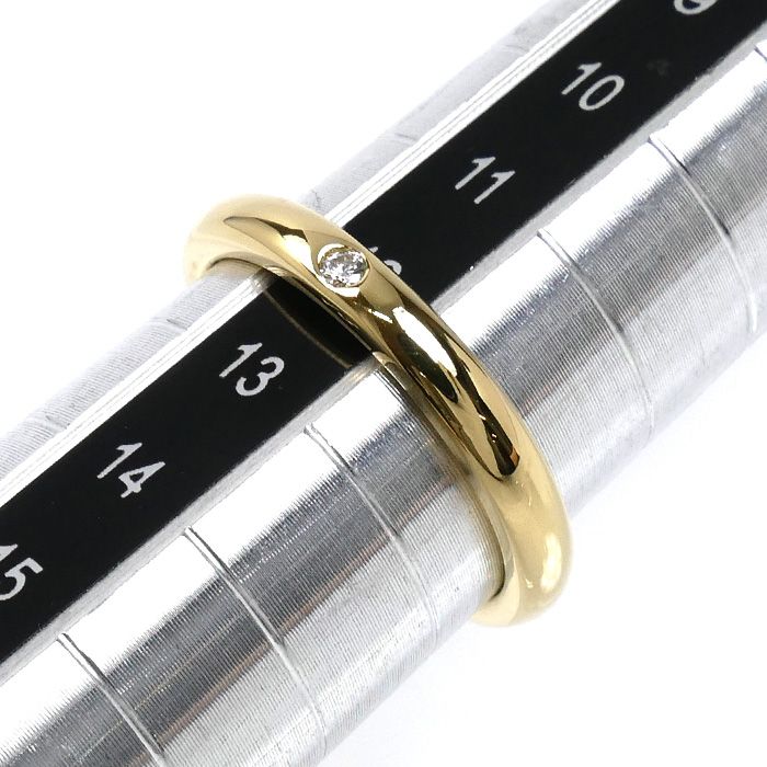 Tiffany & Co. 18K Yellow Gold Stacking Band Diamond Ring