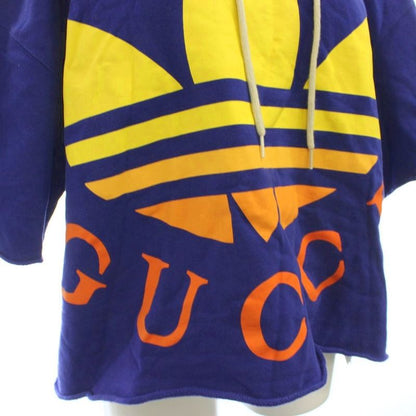 Gucci Adidas Collaboration Hoodie Hooded Sweatshirt Cut Off Trefoil Logo XS