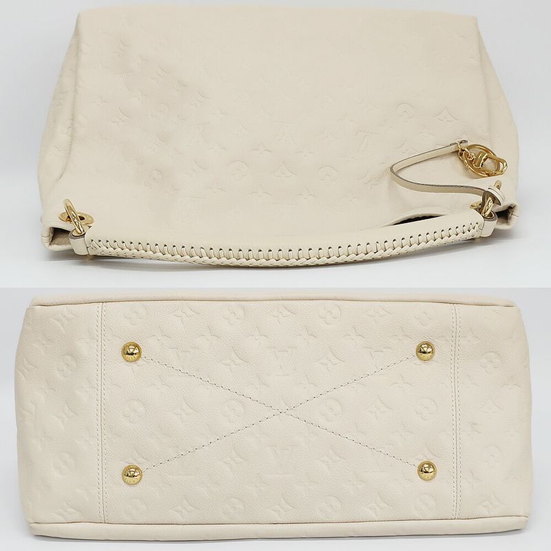Louis Vuitton Artsy MM Shoulder Bag Monogram Empreinte White