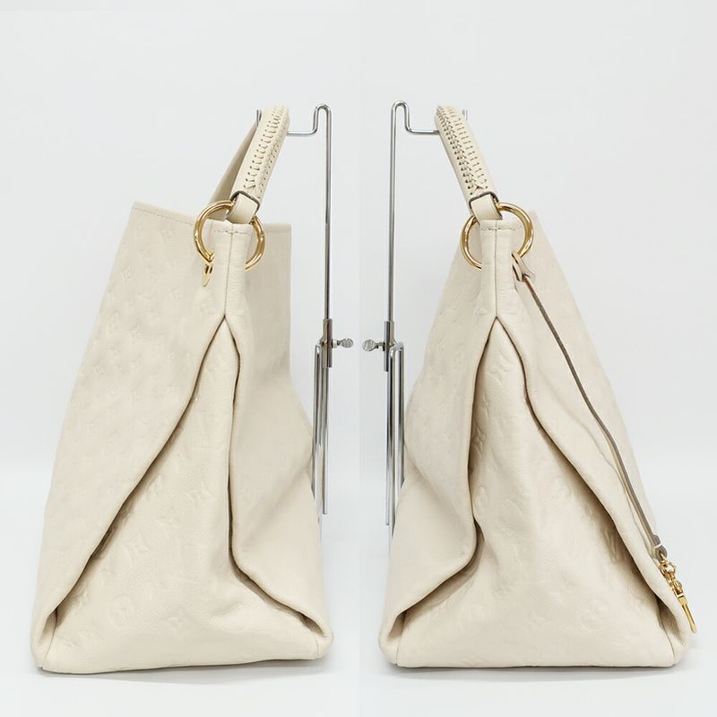 Louis Vuitton Artsy MM Shoulder Bag Monogram Empreinte White