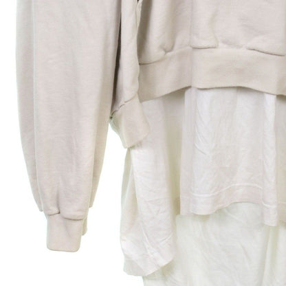 Balenciaga Layered Hoodie Pullover Oversize 4 Beige Sweater