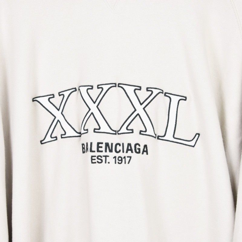 Balenciaga Layered Hoodie Pullover Oversize 4 Beige Sweater