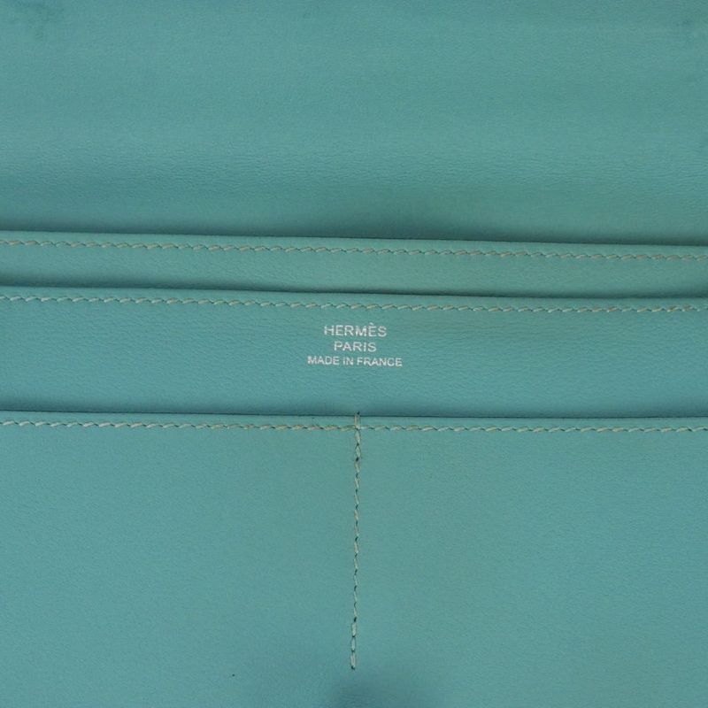 Hermes Dogon GM Wallet Veau Swift Blue Paon