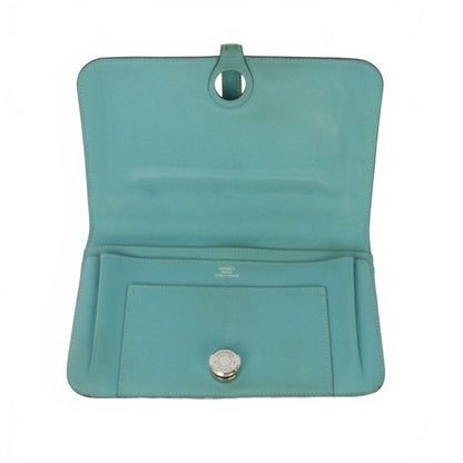 Hermes Dogon GM Wallet Veau Swift Blue Paon