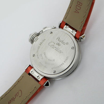 Cartier Miss Pasha Silver Dial SS Quartz Watch Polished