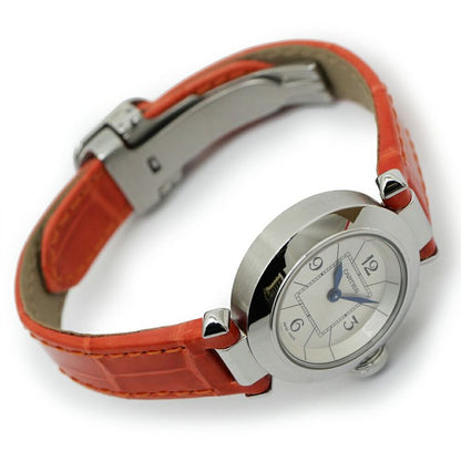 Cartier Miss Pasha Silver Dial SS Quartz Watch Polished
