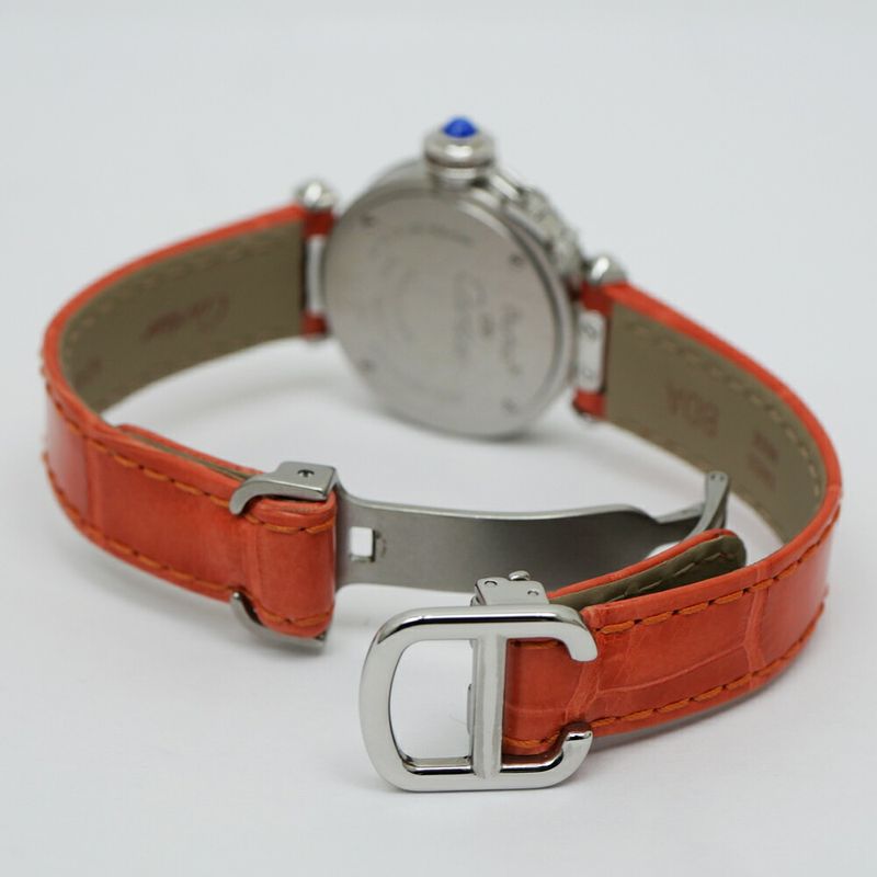 Cartier Miss Pasha Silver Dial SS Quartz Watch Polished