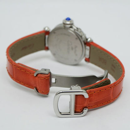 Cartier Miss Pasha Silver Dial SS Quartz Watch Polished