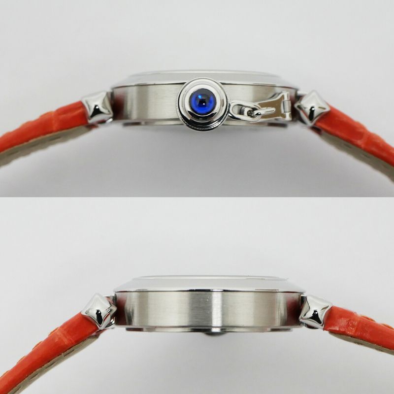 Cartier Miss Pasha Silver Dial SS Quartz Watch Polished