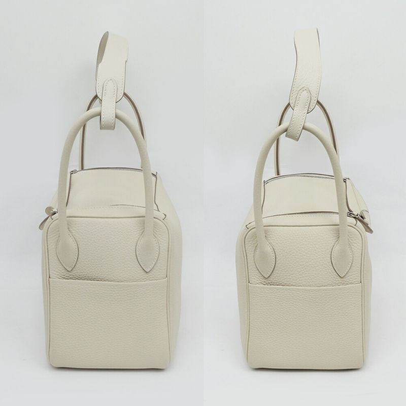 Hermes Lindy 26 Beton Silver Taurillon Clemence Handbag