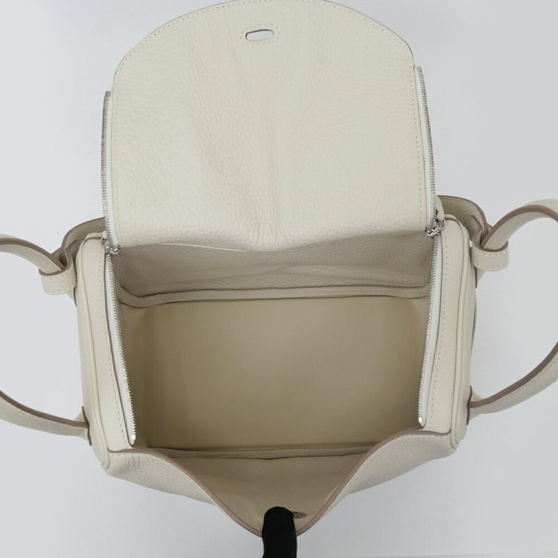 Hermes Lindy 26 Beton Silver Taurillon Clemence Handbag