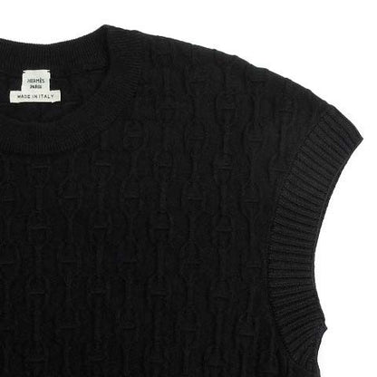 Hermes Silk Cashmere Knit Chaine D'ancre Embossed Jacquard Sweater French